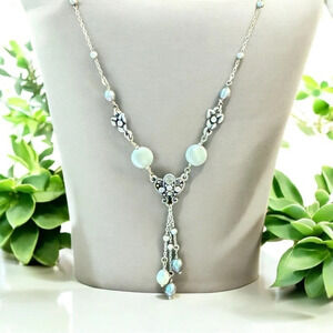 Lia Sophia Lariat Necklace & Earrings Set